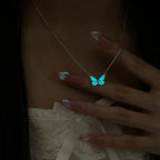 Glow in the Dark - Dream Blue Butterfly Necklace