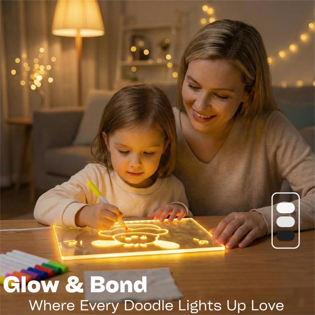 Doodleglow™ 7-Color Glow Drawing Board - Art Gift Set (Sale 50% Off)