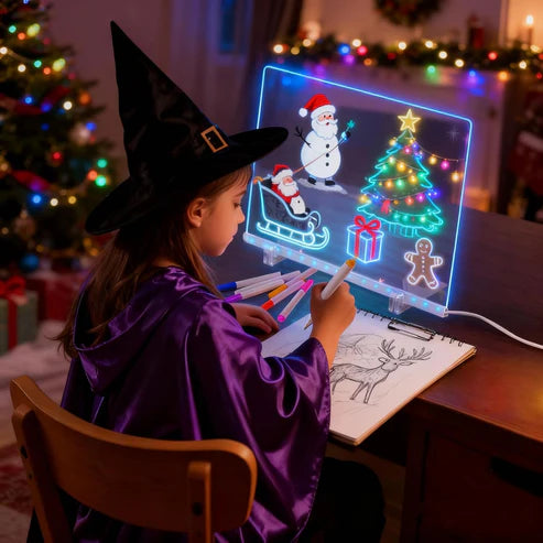 7-Color LED Glow Drawing Board - Art Gift Set (Sale 50% Off)