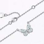 Glow in the Dark - Dream Blue Butterfly Necklace