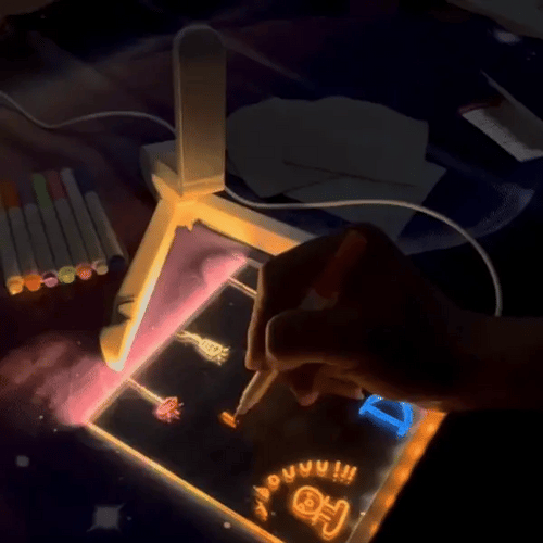 Doodleglow™ 7-Color Glow Drawing Board - Art Gift Set (Sale 50% Off)