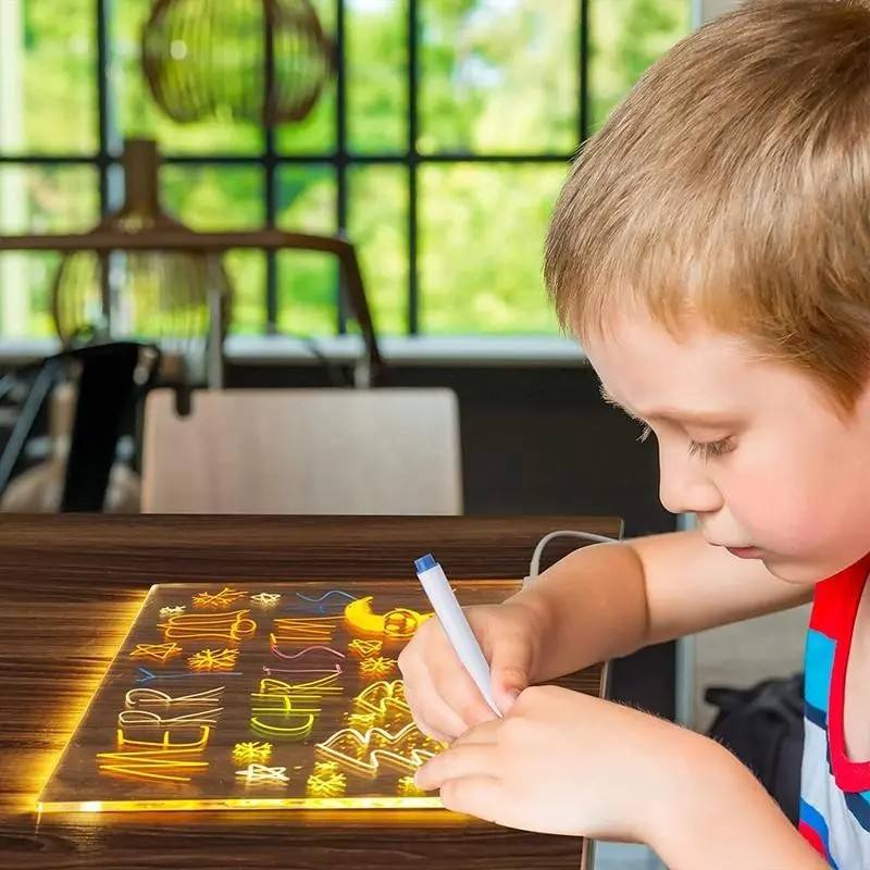 7-Color LED Glow Drawing Board - Art Gift Set (Sale 50% Off)