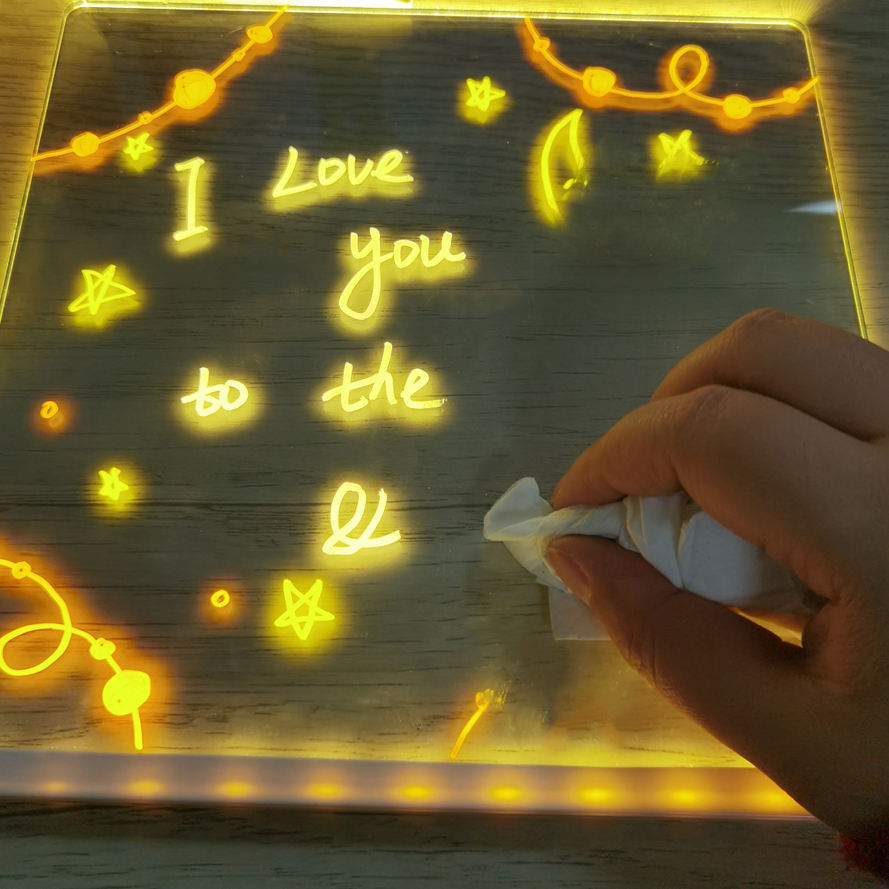 7-Color LED Glow Drawing Board - Art Gift Set (Sale 50% Off)