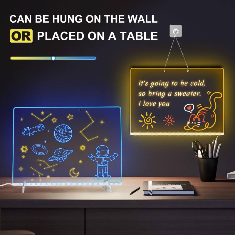 7-Color LED Glow Drawing Board - Art Gift Set (Sale 50% Off)