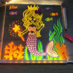 7-Color LED Glow Drawing Board - Art Gift Set (Sale 50% Off)